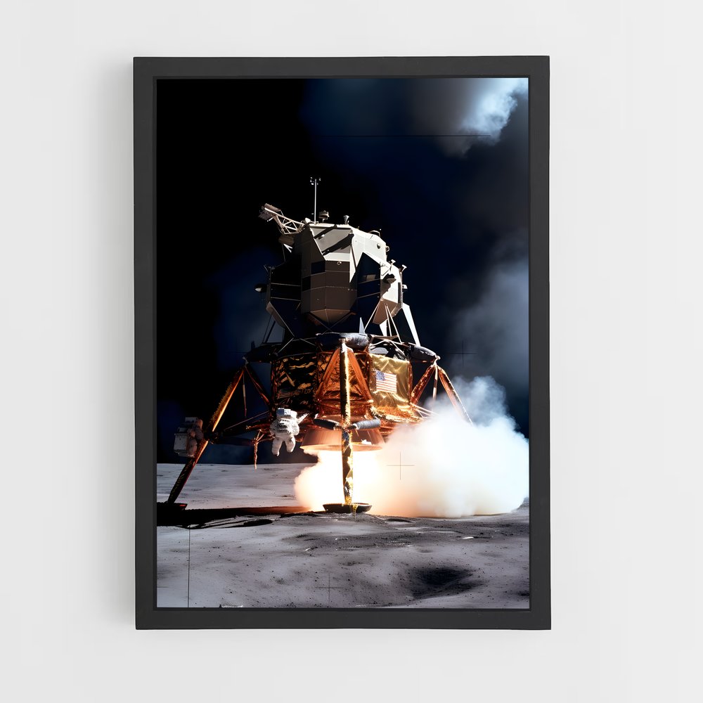 Poster L'Aube Lunaire – affiche Missions spatiales (vue 2)
